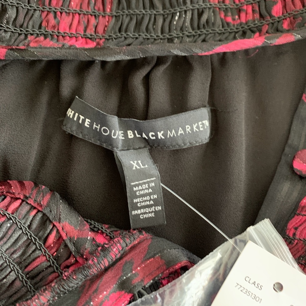 WHBM Smocked Waist Ruffle Midi Dress NWT - Picture 14 of 16